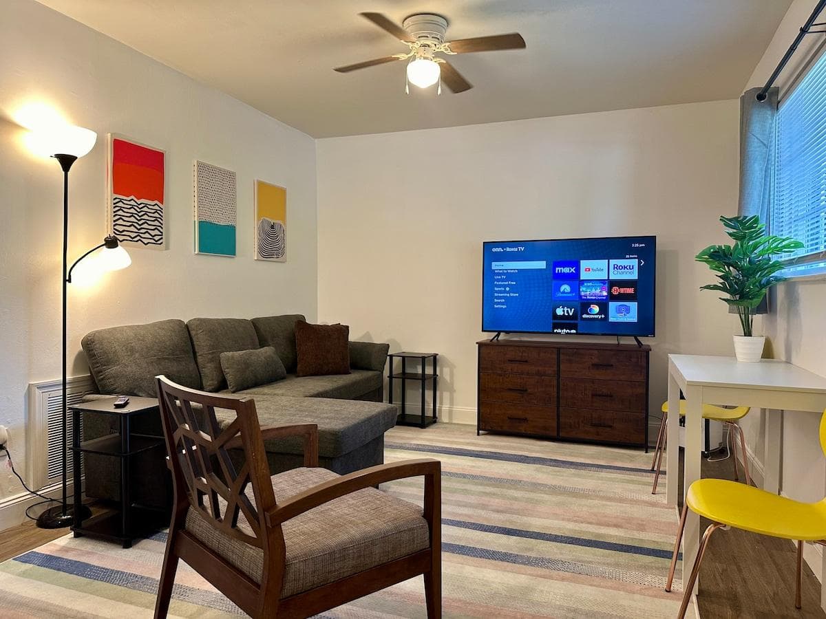 Sit down and relax after a hard day at work.